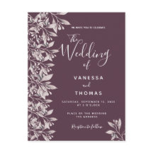 Invitación a la boda de escritura rosa botánica Ca