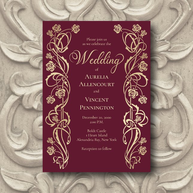 Invitación a la boda de espadas de los Rosas reale (Subido por el creador)