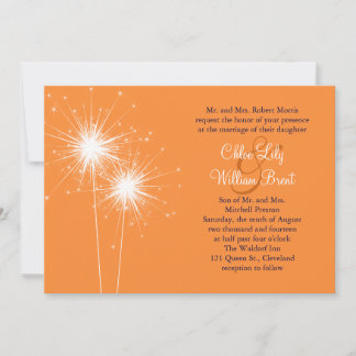 Invitación a la boda de esparklers