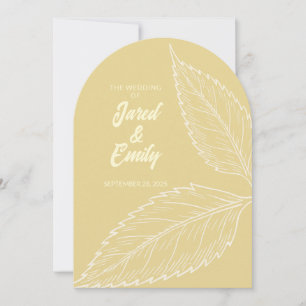 Invitación a la boda de estilo artístico