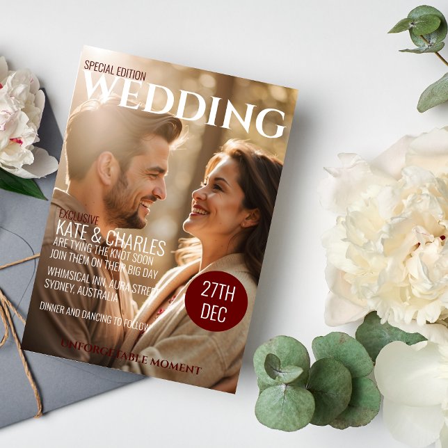 Invitación a la boda de estilo de la revista Perso (Subido por el creador)