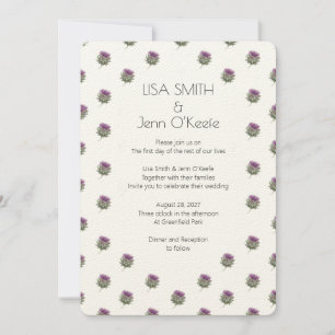 Invitación a la boda de estilo escocés moderno