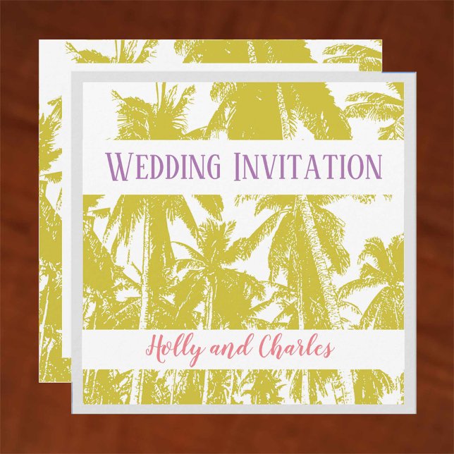 Invitación a la boda de estilo tropical (Subido por el creador)