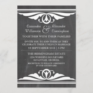 Invitación a la boda de estofado de marfil-deco
