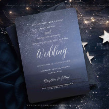 Invitación a la boda de estrellas celestes de noch