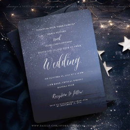 Invitación a la boda de estrellas celestes de noch