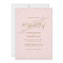 Invitación a la boda de estrellas de abadejo rosad