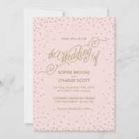 Invitación a la boda de estrellas de abadejo rosad