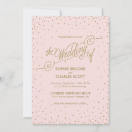 Invitación a la boda de estrellas de abadejo rosad