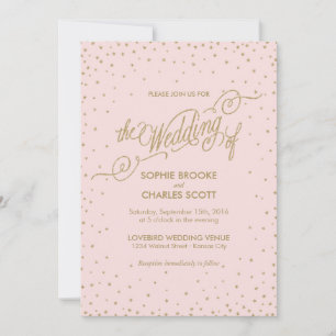 Invitación a la boda de estrellas de abadejo rosad