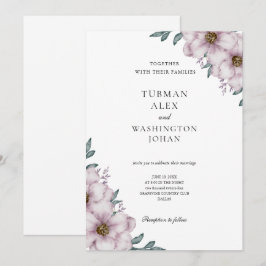 Invitación a la boda de eucalipto floral