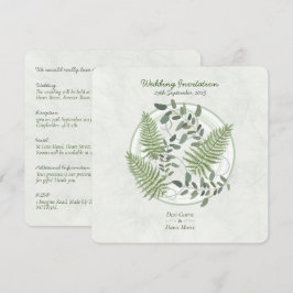 Invitación a la boda de Eucalipto y Fern Rings