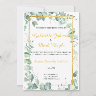 Invitación a la boda de Eucaliptus - Dibujo de acu