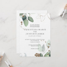 Invitación a la boda de Eucalyptus
