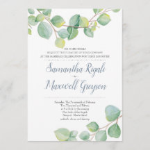 Invitación a la boda de Eucalyptus