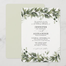 Invitación a la boda de Eucalyptus