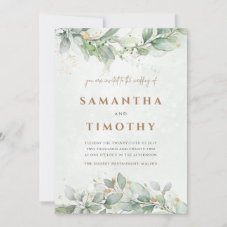 Invitación a la boda de Eucalyptus