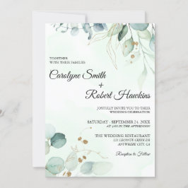 Invitación a la boda de Eucalyptus Greenery
