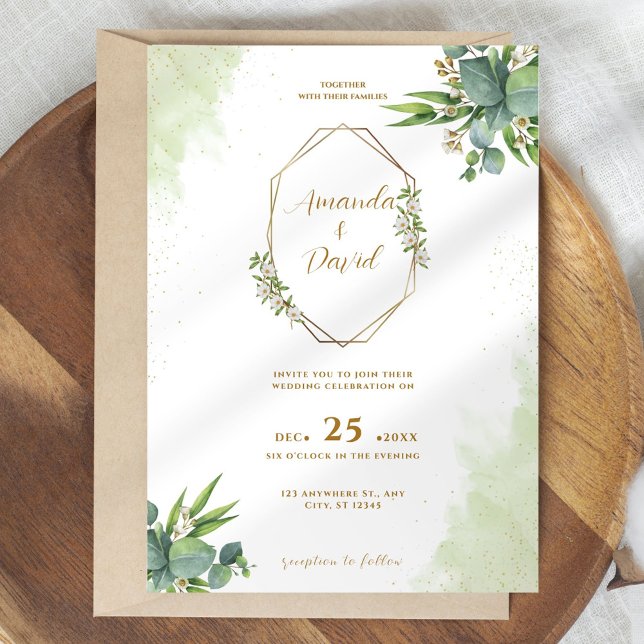 Invitación a la boda de Eucalyptus Greenery (Subido por el creador)
