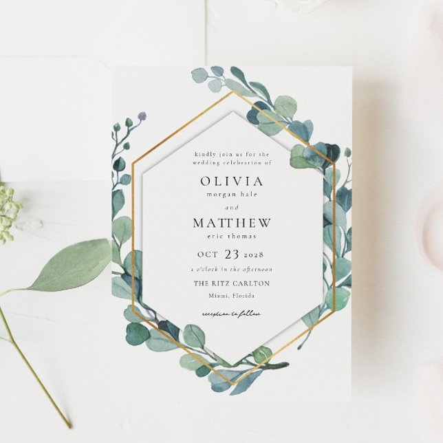 Invitación a la boda de Eucalyptus Greenery (Subido por el creador)