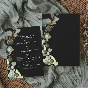 Invitación a la boda de Eucalyptus Greenery