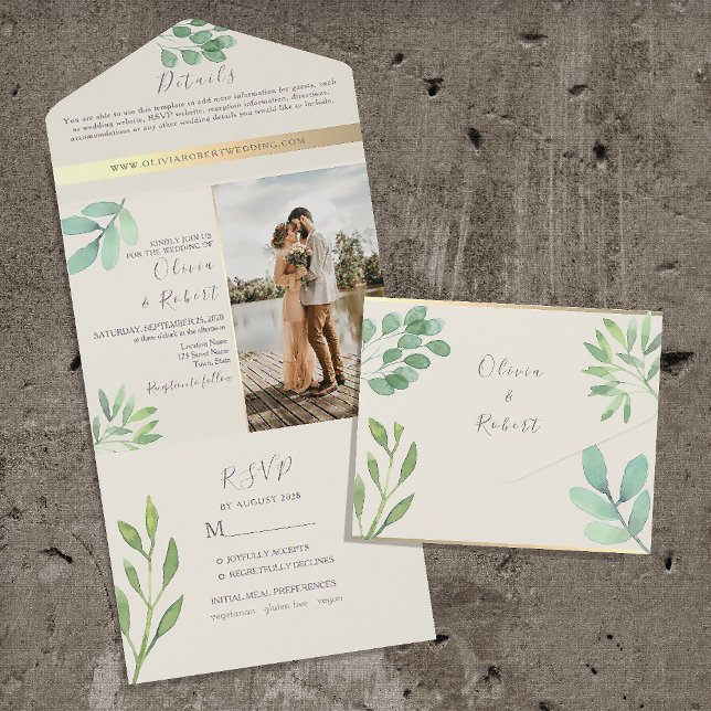 Invitación a la boda de Eucalyptus Greenery (Subido por el creador)