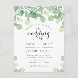 Invitación a la boda de Eucalyptus Greenery Budget