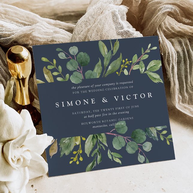 Invitación a la boda de Eucalyptus Grove | Cuadrad (Subido por el creador)