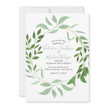 Invitación a la boda de Eucalyptus Wreath