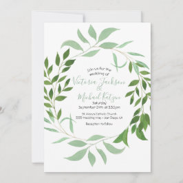 Invitación a la boda de Eucalyptus Wreath