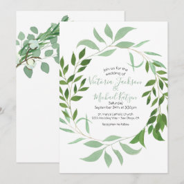 Invitación a la boda de Eucalyptus Wreath