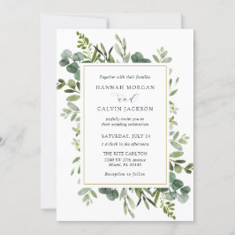 Invitación a la boda de Eucalyptus Wreath