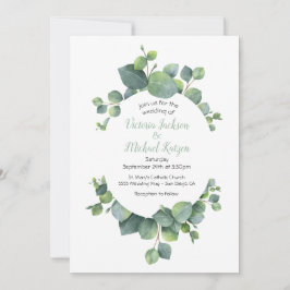 Invitación a la boda de Eucalyptus Wreath