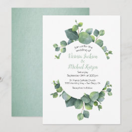 Invitación a la boda de Eucalyptus Wreath