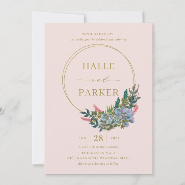 Invitación a la boda de éxitos modernos (Anverso)