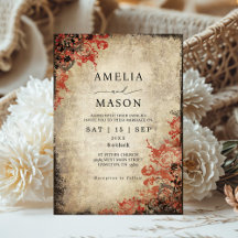 Invitación a la boda de Fairytale Red Roses