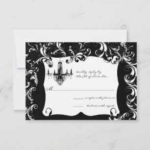Invitación a la boda de Fancy Swirl Chandelier