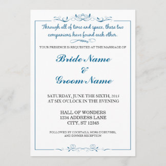 Invitación a la boda de fantasía