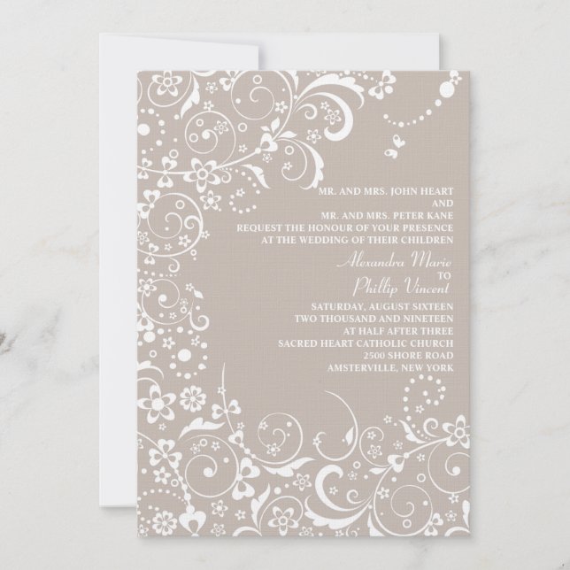 Invitación a la boda de fantasía (Anverso)