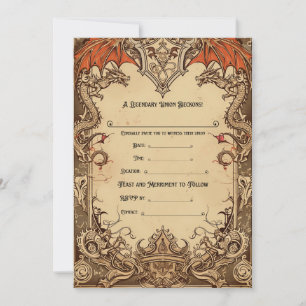 Invitación a la boda de fantasía de D&D