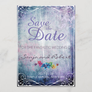 Invitación a la boda de fantasía - Guardar la fech