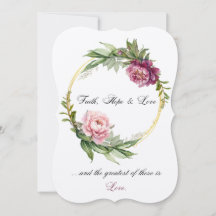 Invitación a la boda de Fe, Esperanza y Amor