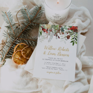 Invitación a la boda de feriado rústico
