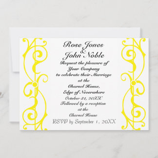 Invitación a la boda de Fibril Marfil (Amarillo)