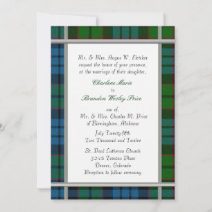 Invitación a la boda de Fletcher Tartan