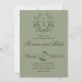 Invitación a la boda de Fleur y Feuille