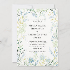 Invitación a la boda de flor en English Meadow Del