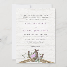 Invitación a la boda de Floral Beach Driftwood