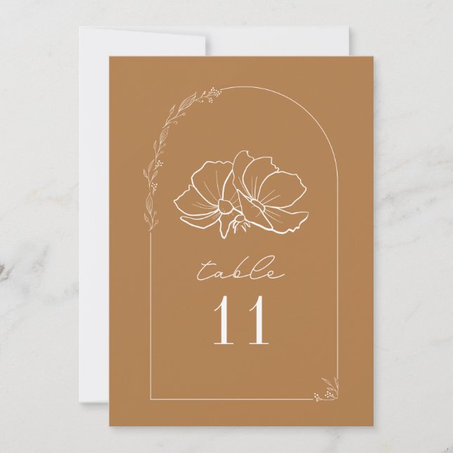 Invitación a la boda de Floral Goldenrod (Anverso)