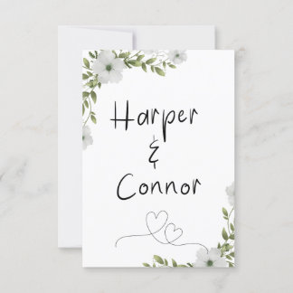 Invitación a la boda de Floral Sage, boda botánico